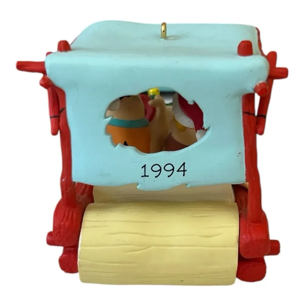 Vintage Hallmark Keepsake Ornament1994 Flintstones Fred Barney Christmas